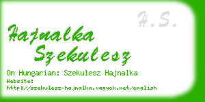 hajnalka szekulesz business card